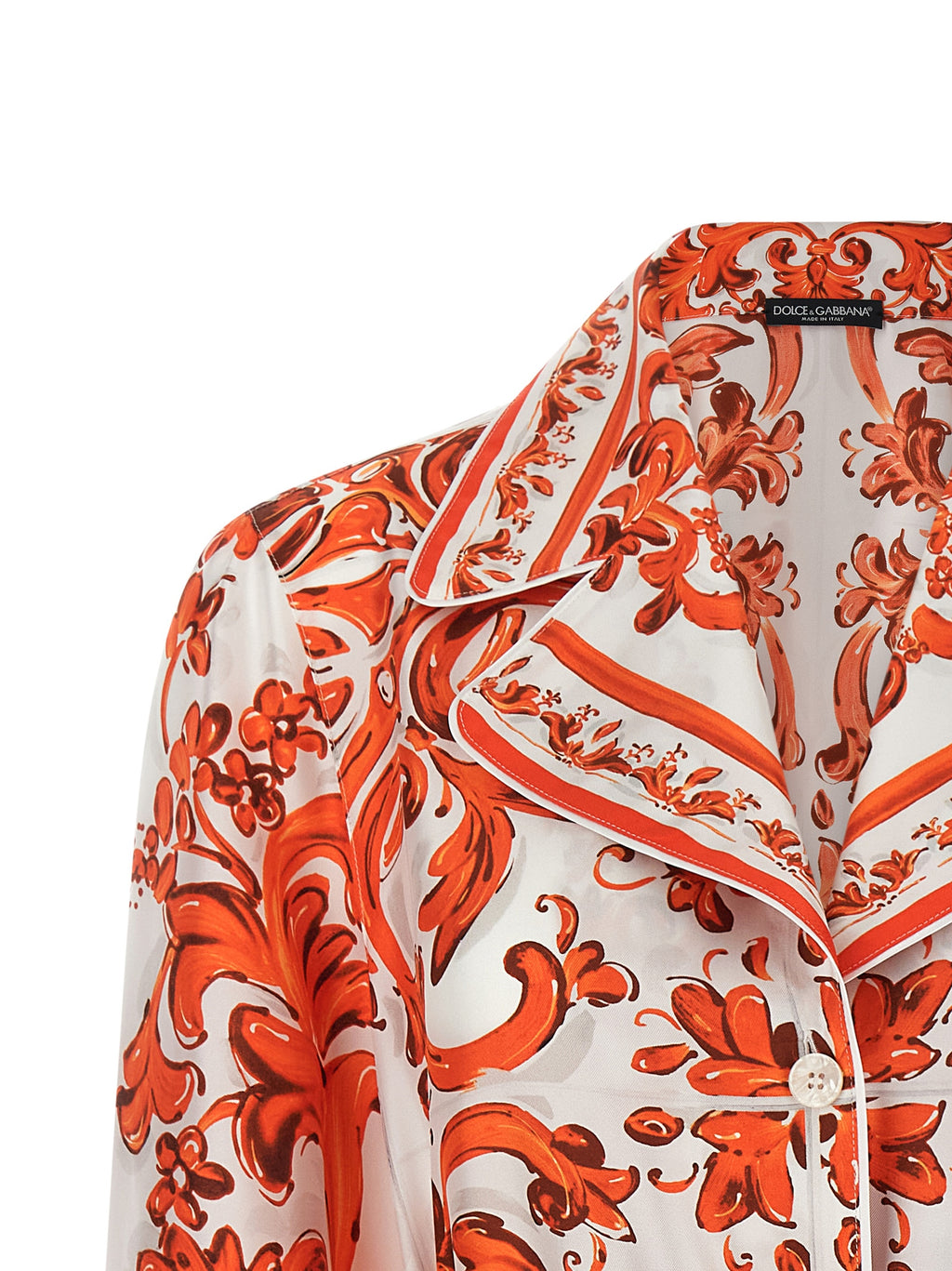 Orange Silk Blouse