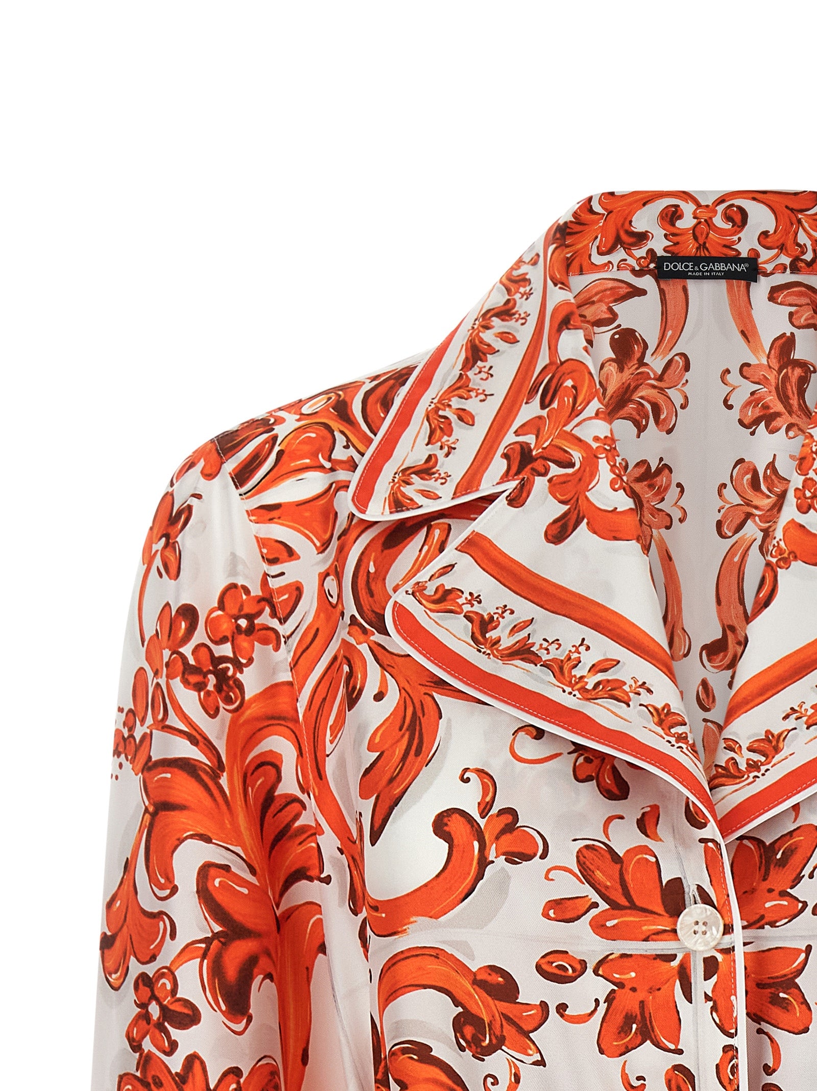 Orange Silk Blouse