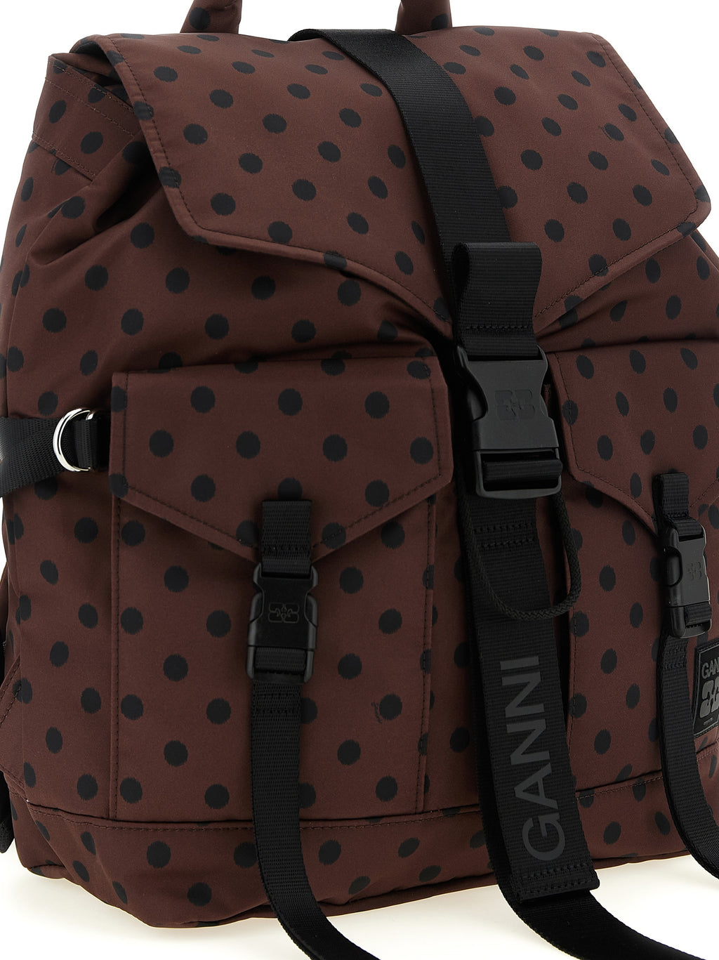 Brown Recycled Polyamide Backpack