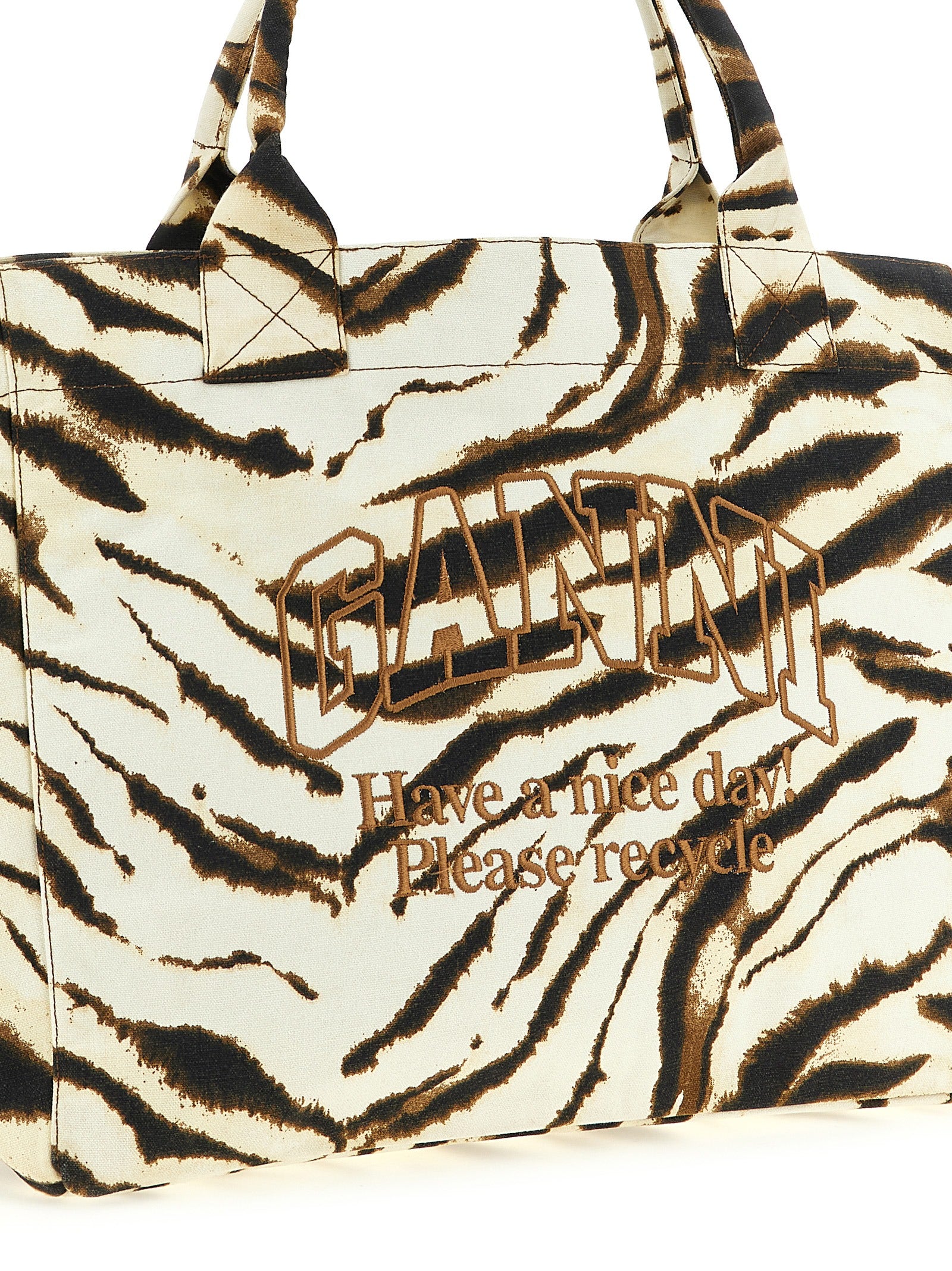Beige Recycled Cotton Tote Bag