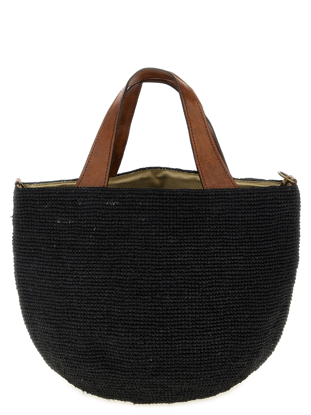 Black Raffia Handbag