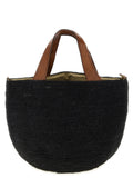Black Raffia Handbag