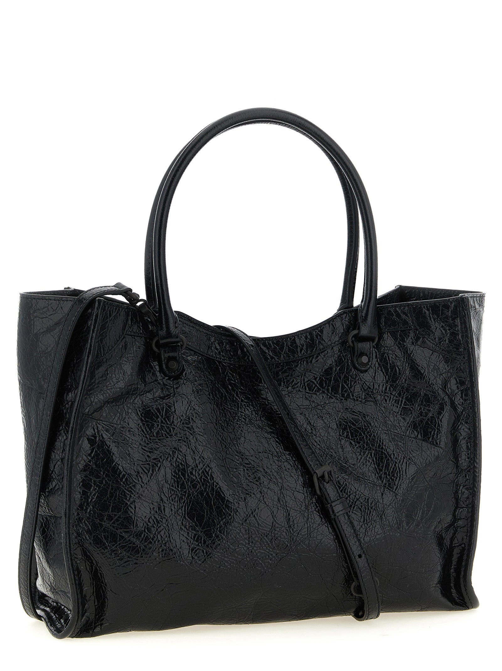 Black Lamb Leather Tote Bag