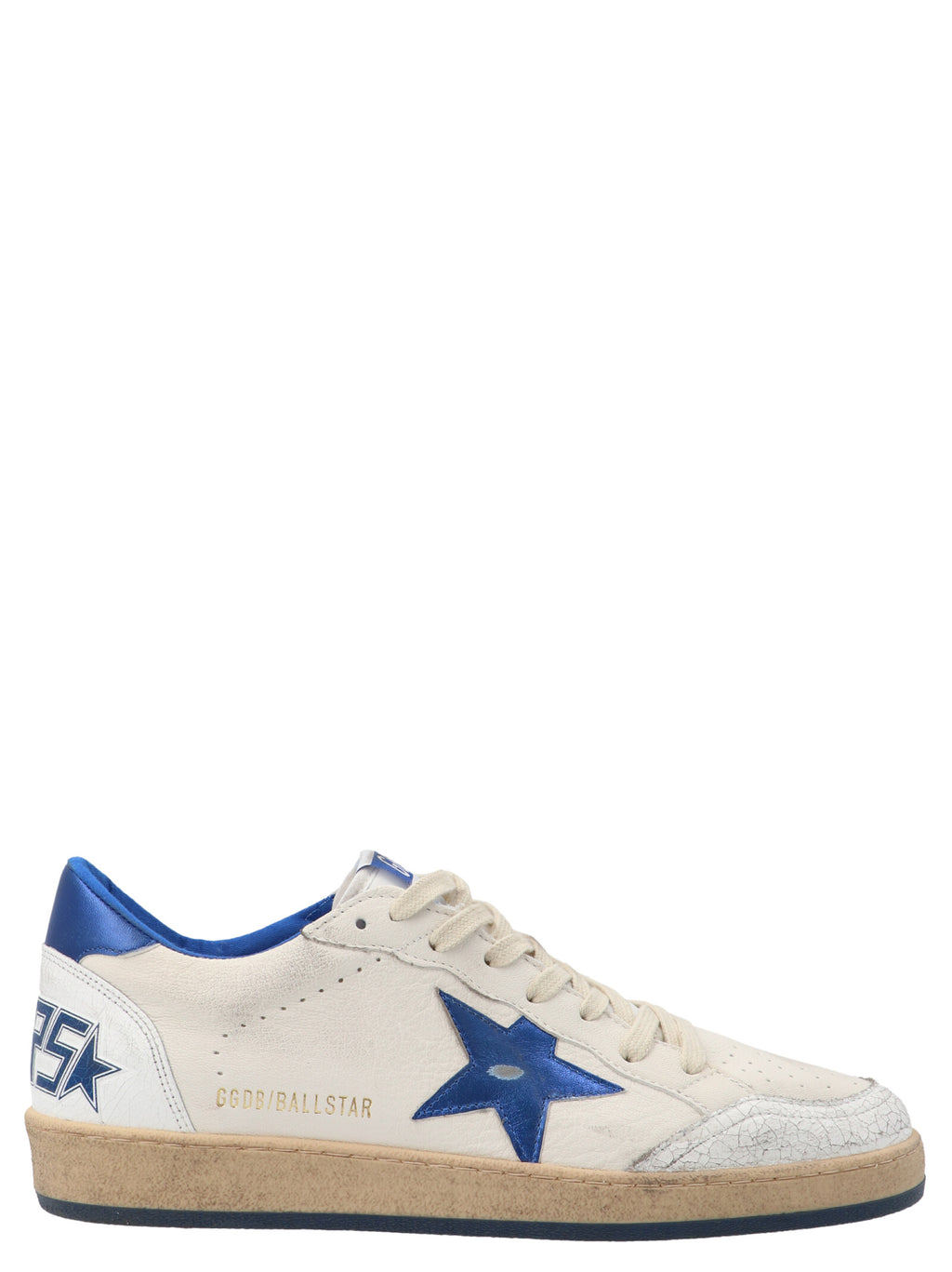 Blue Leather Low Top Sneakers