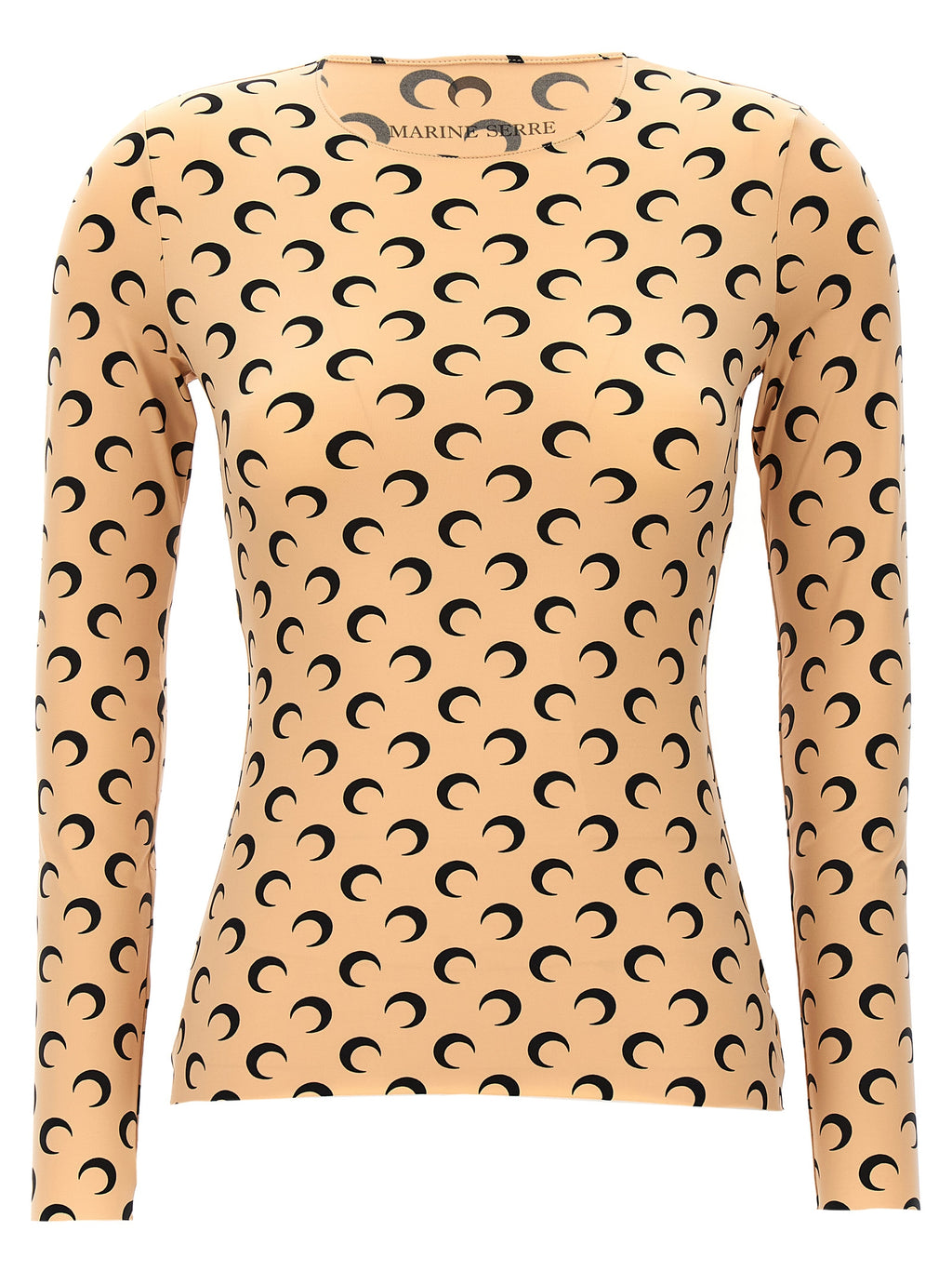 Beige Polyamide Pattern Shirt