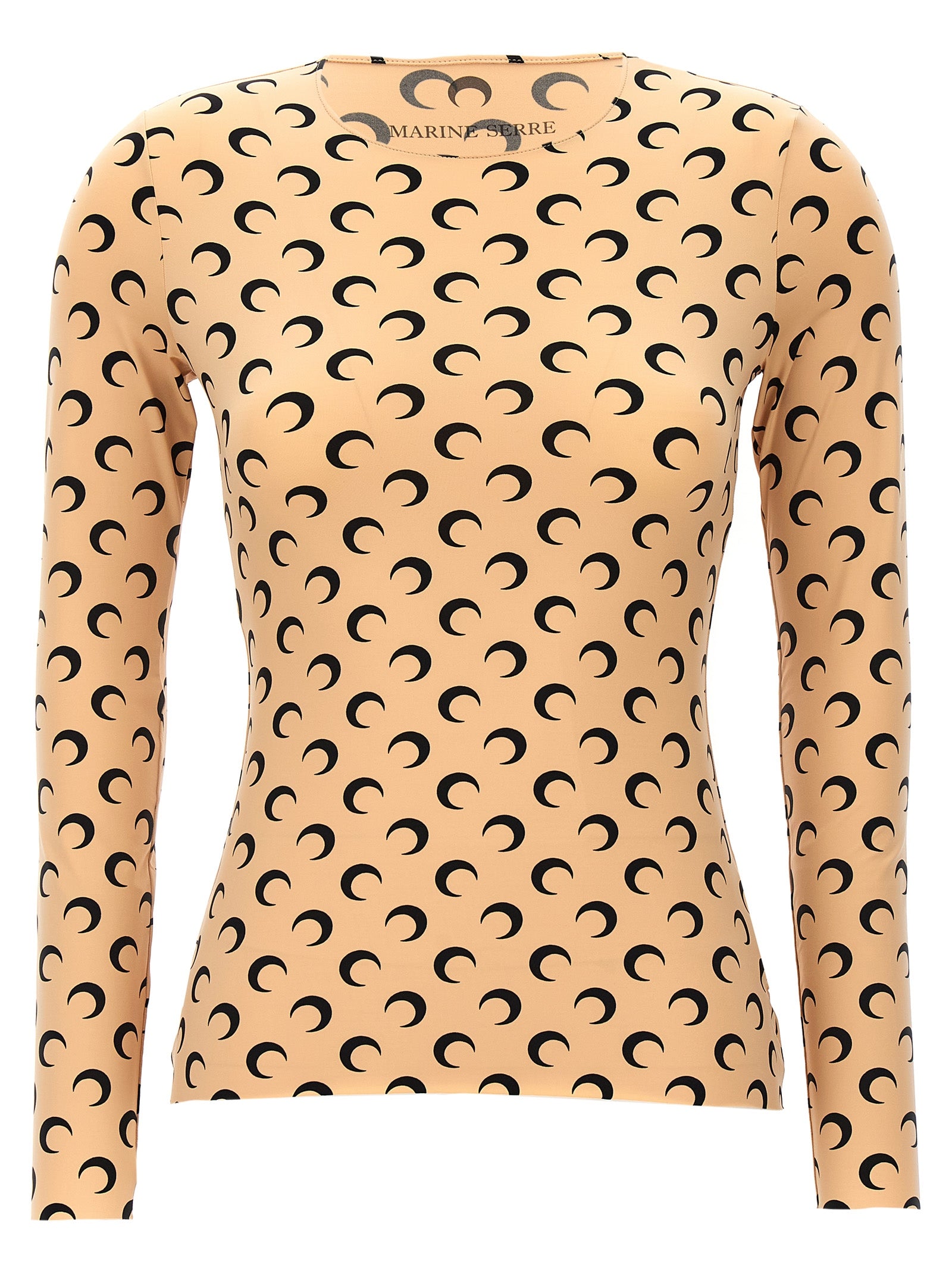 Beige Polyamide Pattern Shirt
