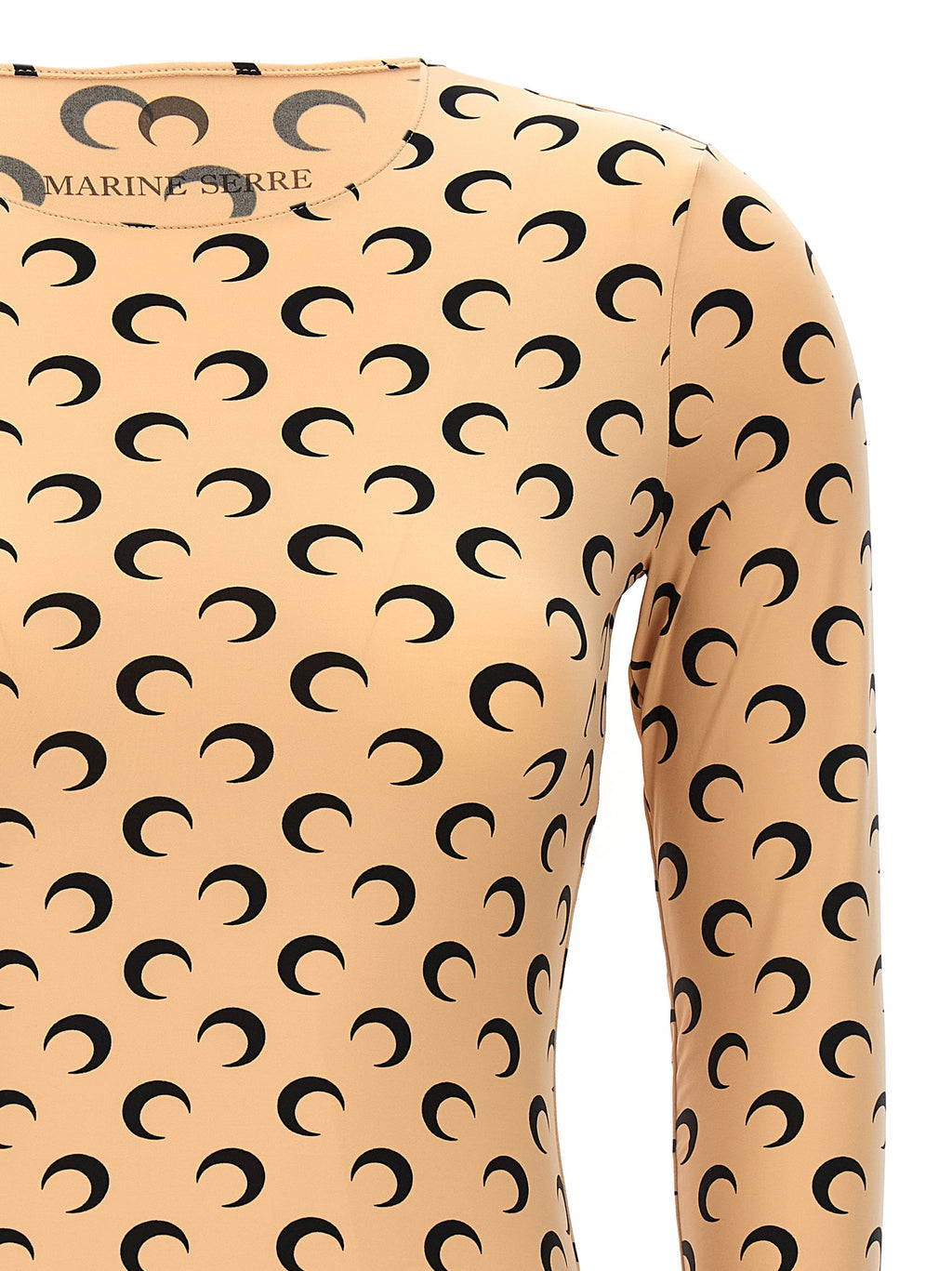 Beige Polyamide Pattern Shirt