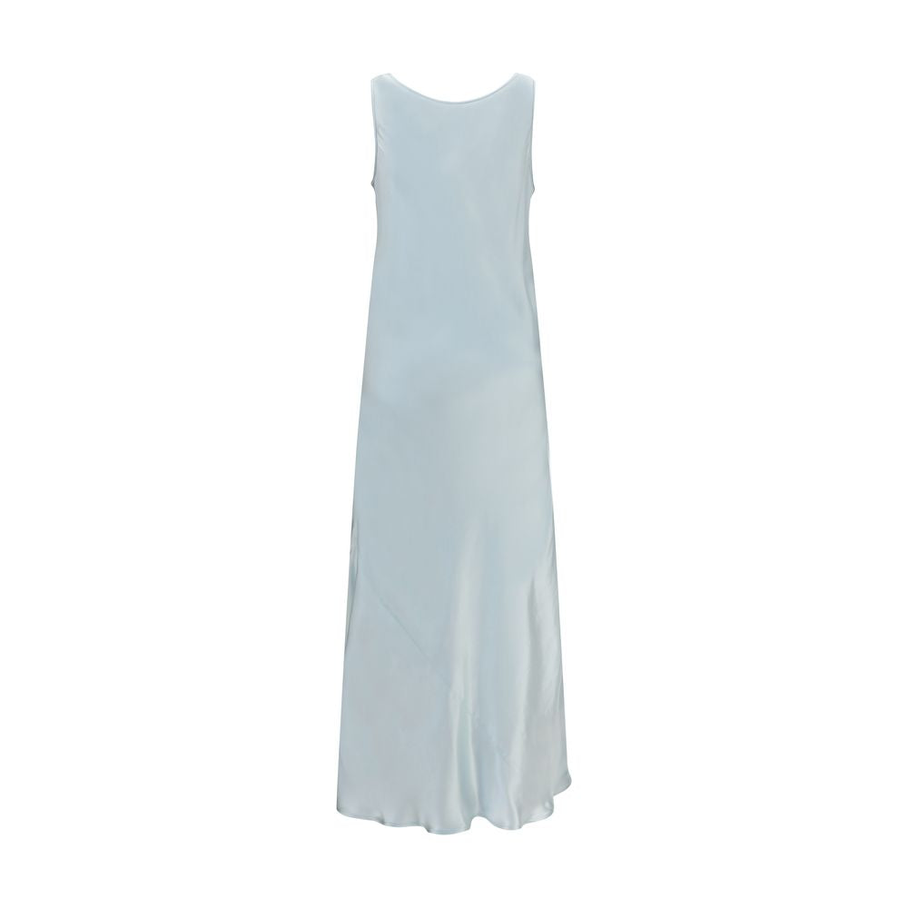 Blue Viscose Casual Dress