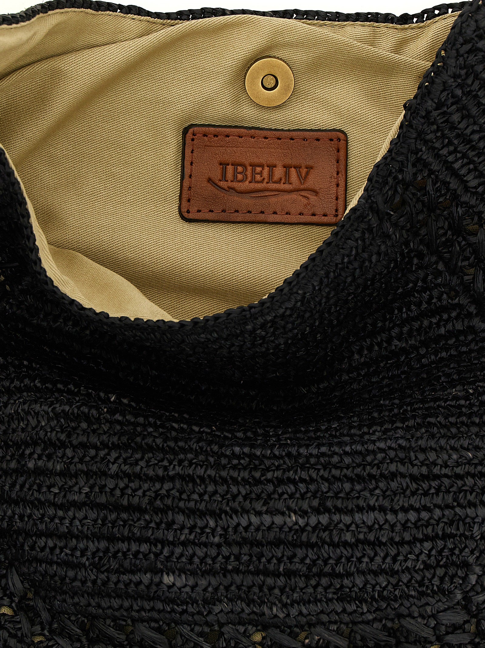 Black Raffia Shoulder Bag