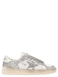 Silver Polyester Sneakers