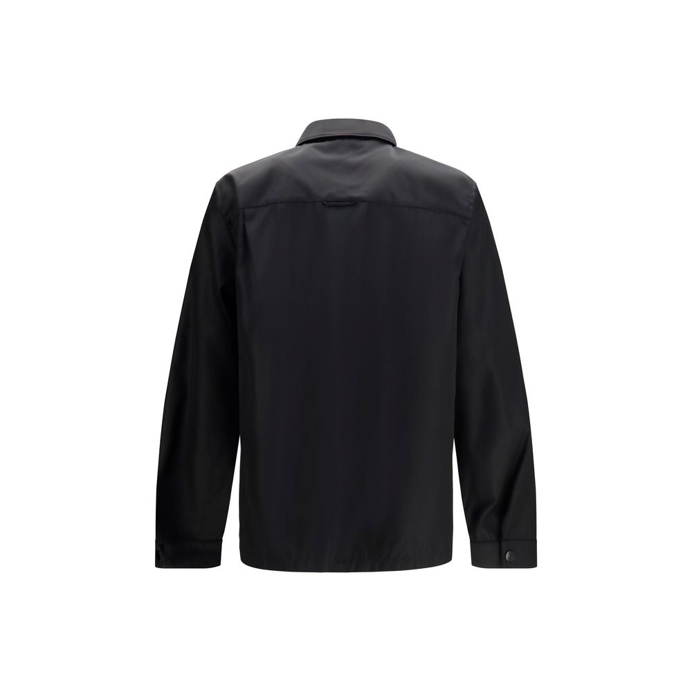 Black Recycled Polyamide Dress Shirt