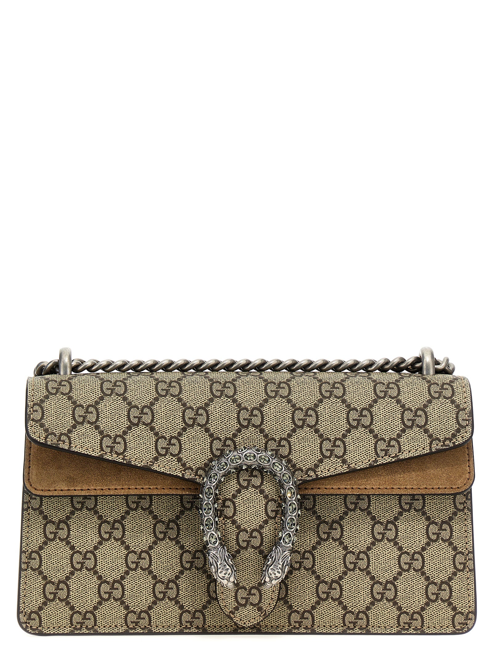 Beige Calfskin Shoulder Bag