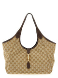 Beige Polyester Tote Bag