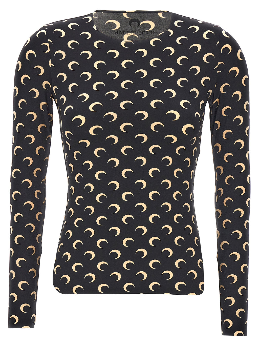 Black Polyamide Long Sleeve T-Shirt