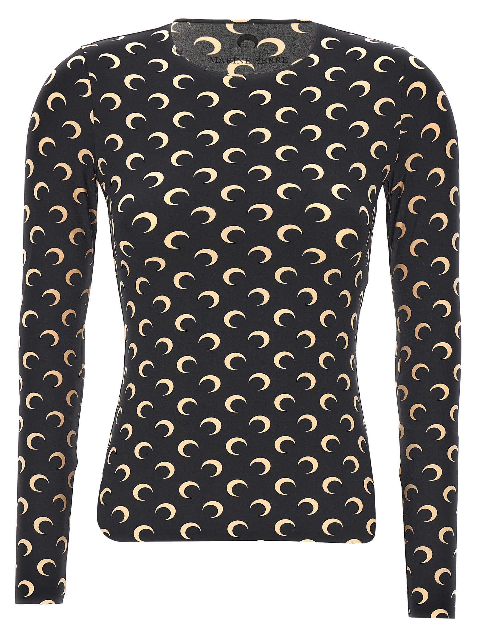 Black Polyamide Long Sleeve T-Shirt