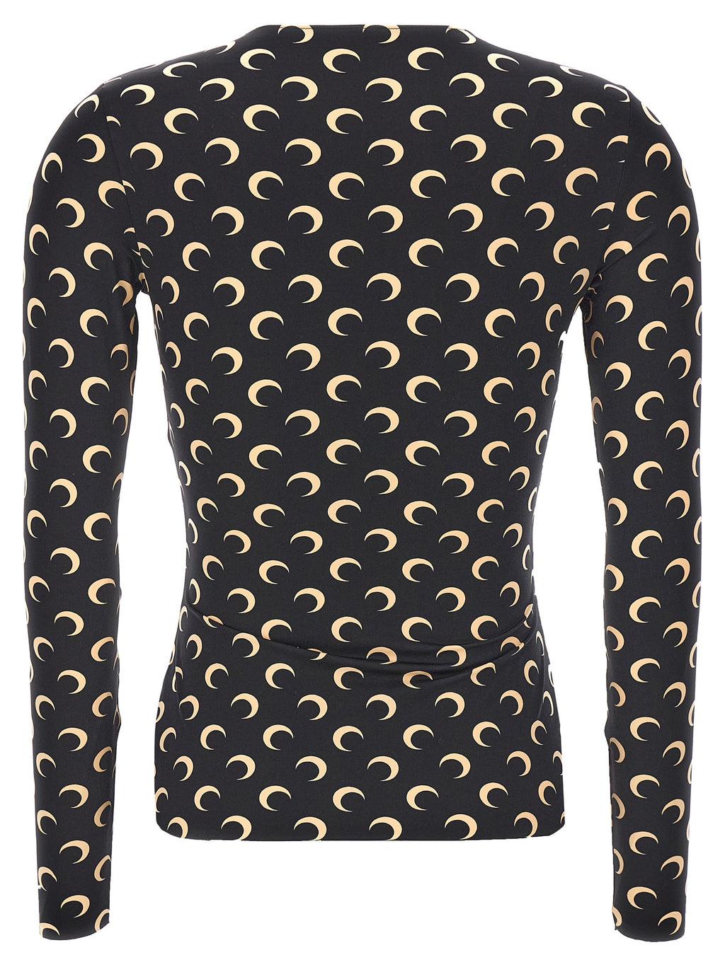 Black Polyamide Long Sleeve T-Shirt