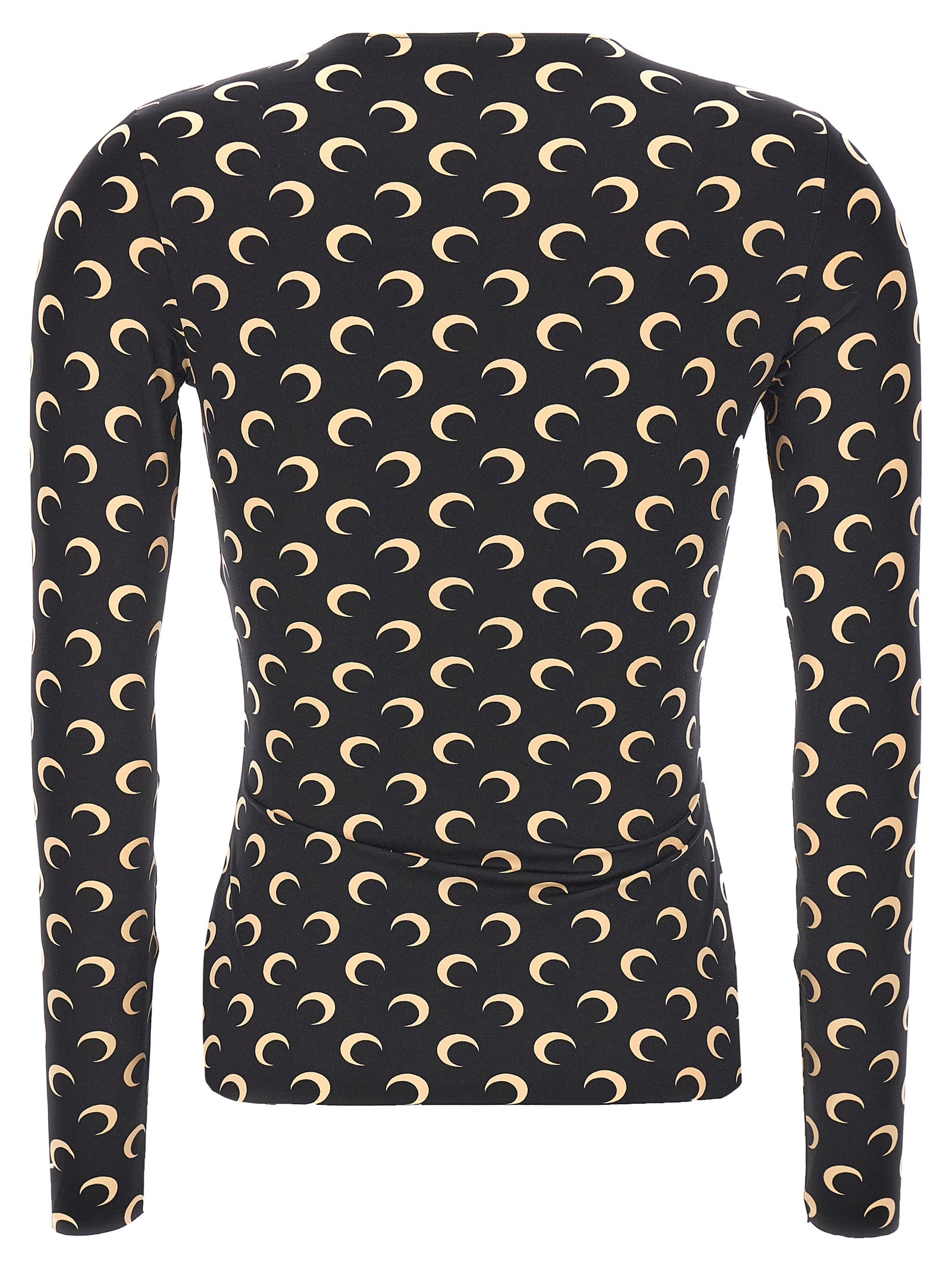 Black Polyamide Long Sleeve T-Shirt