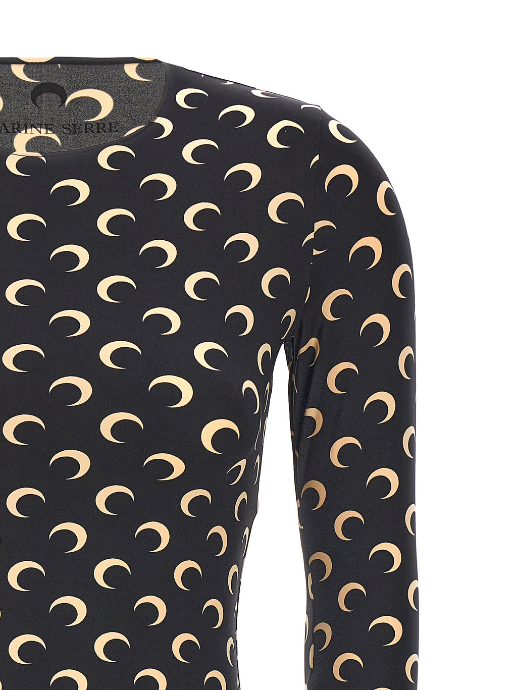 Black Polyamide Long Sleeve T-Shirt