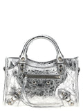 Silver Lamb Leather Handbag