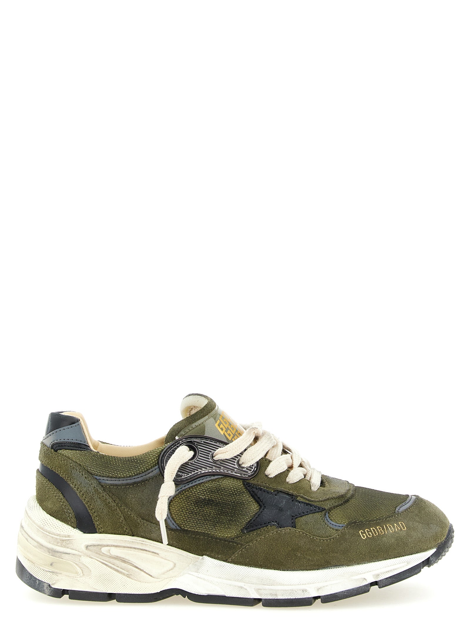 Bicolor Leather Athletic Sneakers