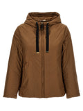 Brown Polyester Shell Jacket
