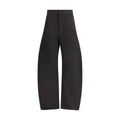 Black Cotton Casual Pants