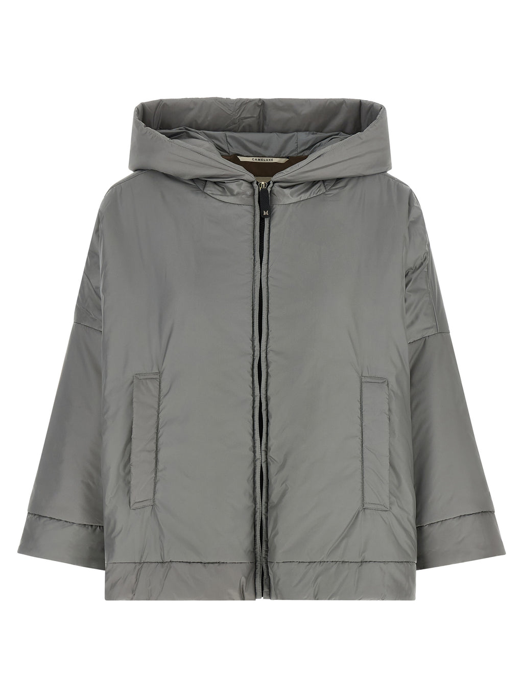 Gray Polyester Shell Jacket