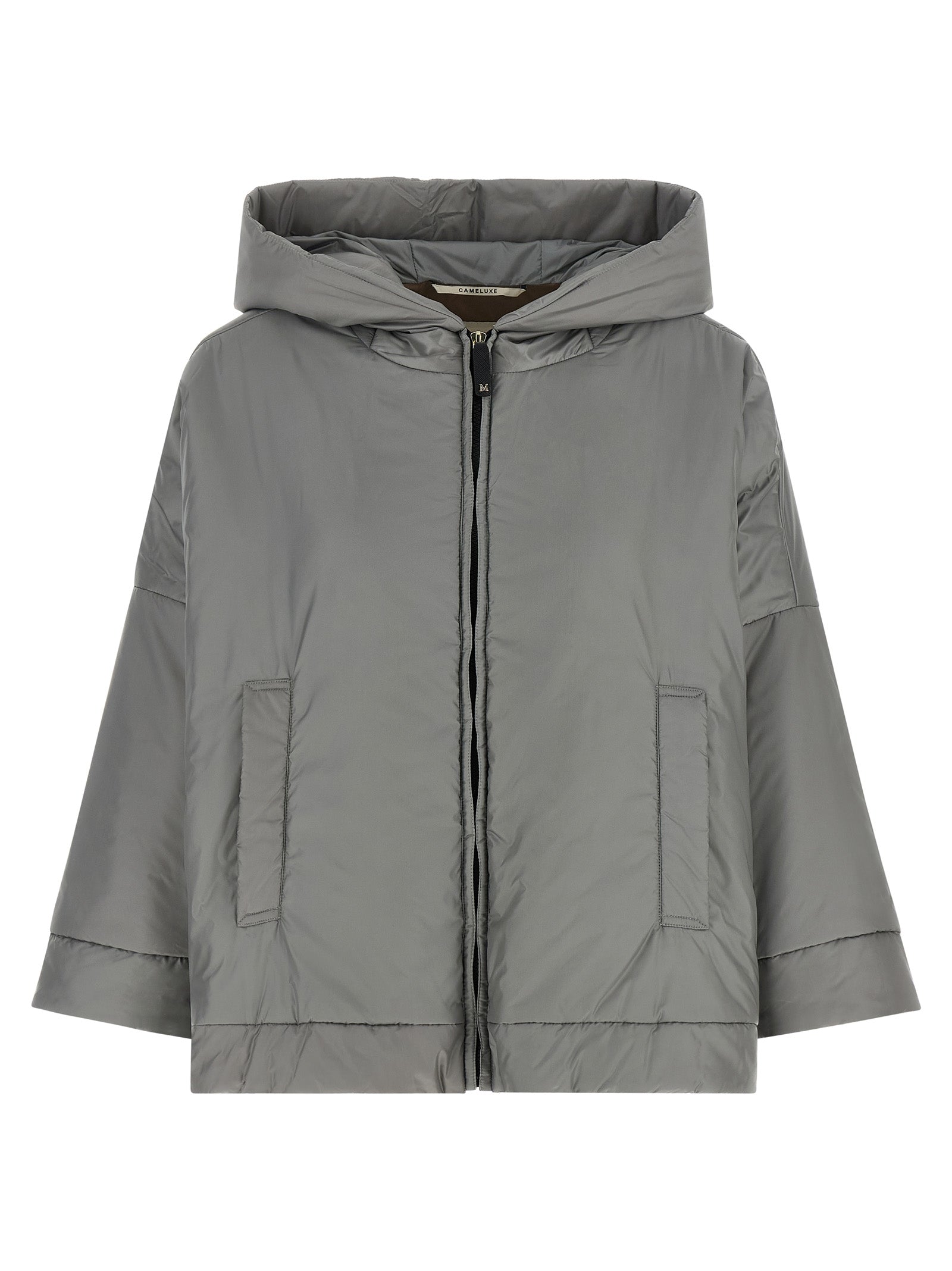 Gray Polyester Shell Jacket