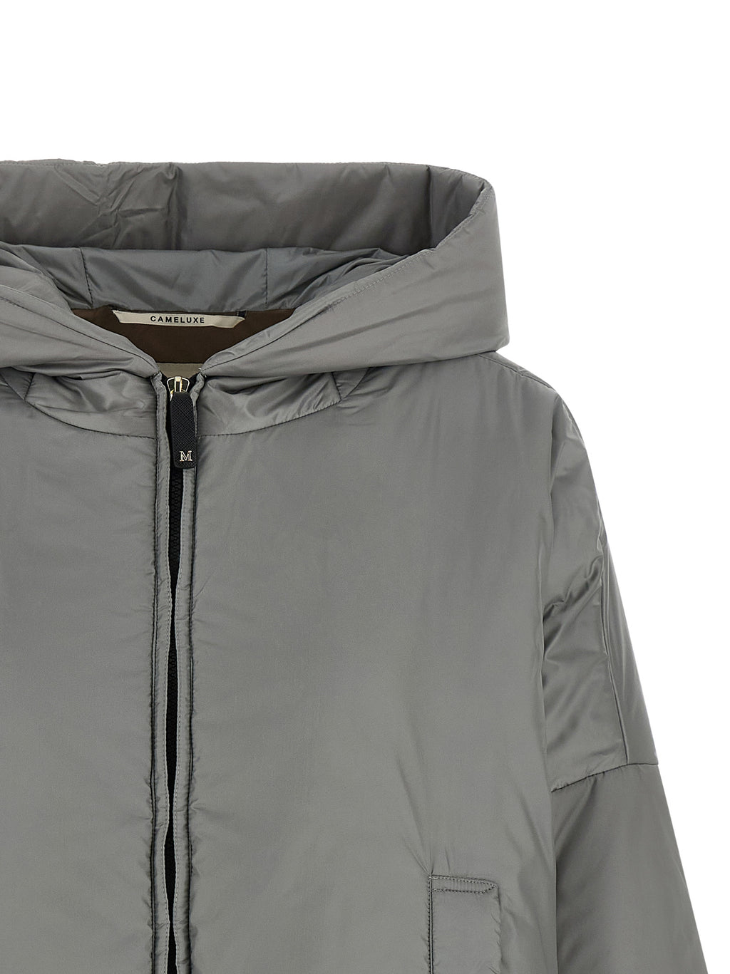 Gray Polyester Shell Jacket