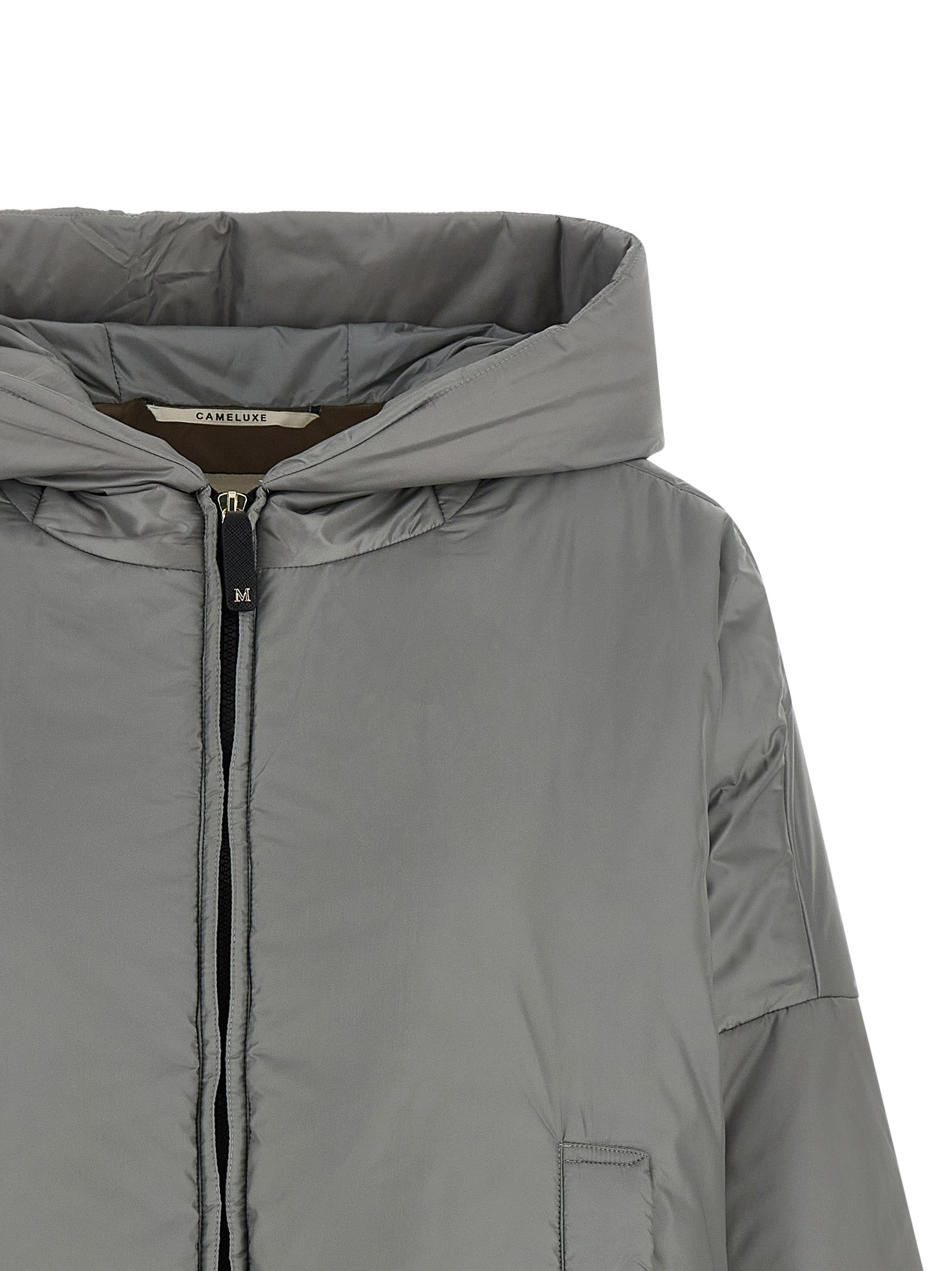 Gray Polyester Shell Jacket