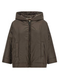 Brown Polyester Shell Jacket