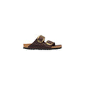 Brown Leather Flat Sandals