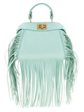 Bicolor Lamb Leather Handbag