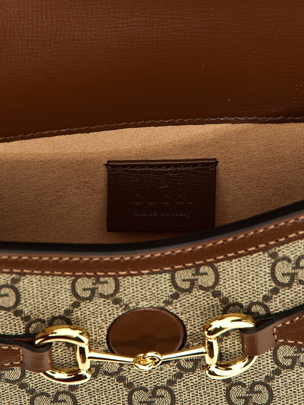 Brown Polyethylene Crossbody Bag