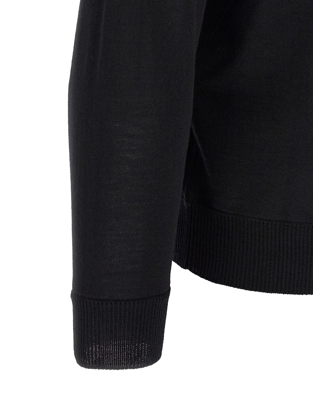 Black Virgin Wool Cardigan