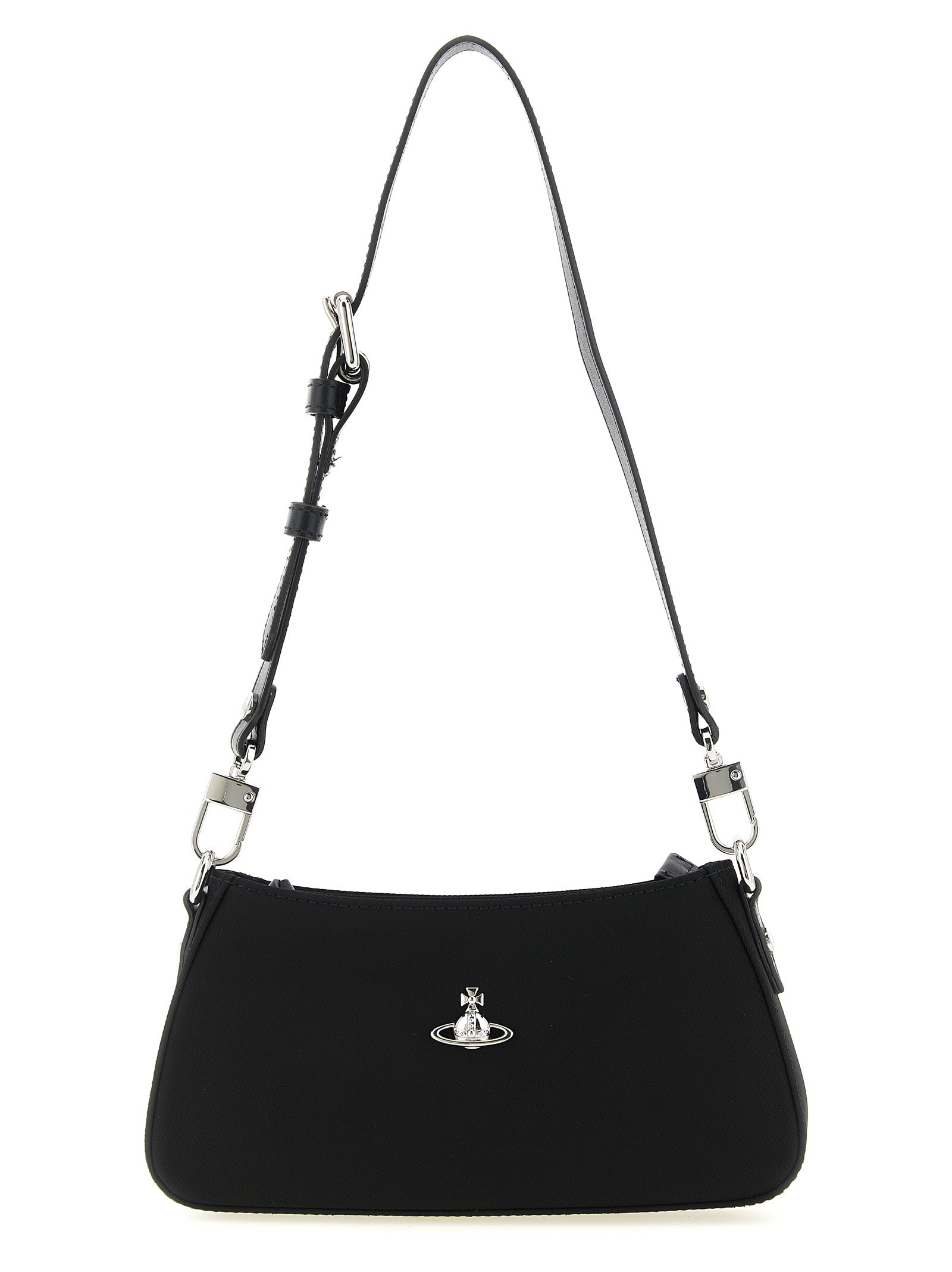 Black Polyester Shoulder Bag
