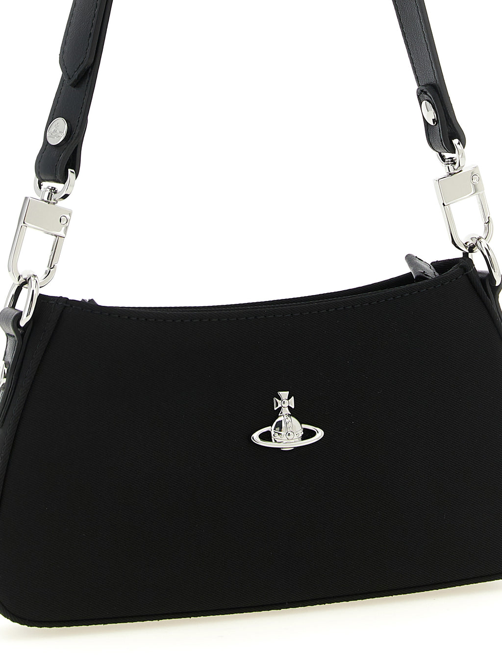 Black Polyester Shoulder Bag