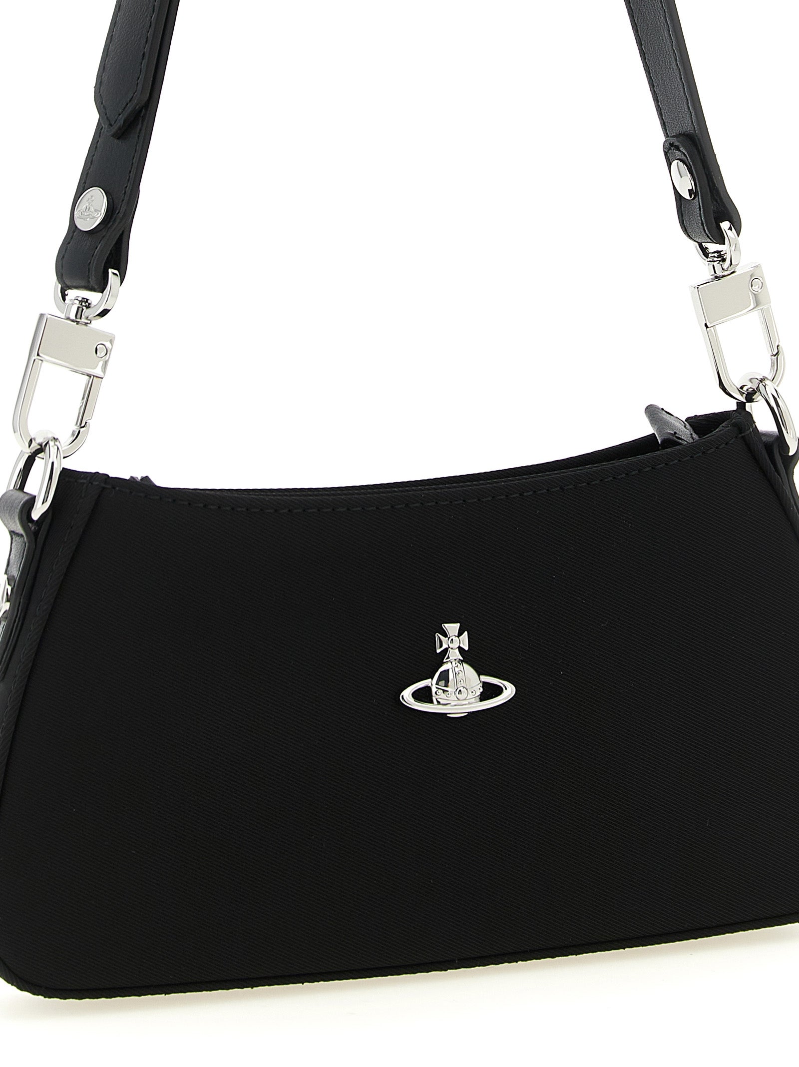 Black Polyester Shoulder Bag