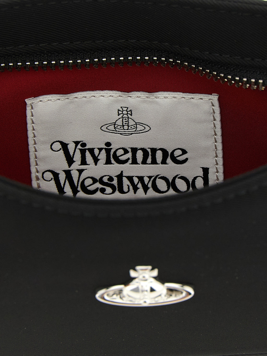 Black Polyester Shoulder Bag