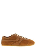Brown Calfskin Low Top Sneakers