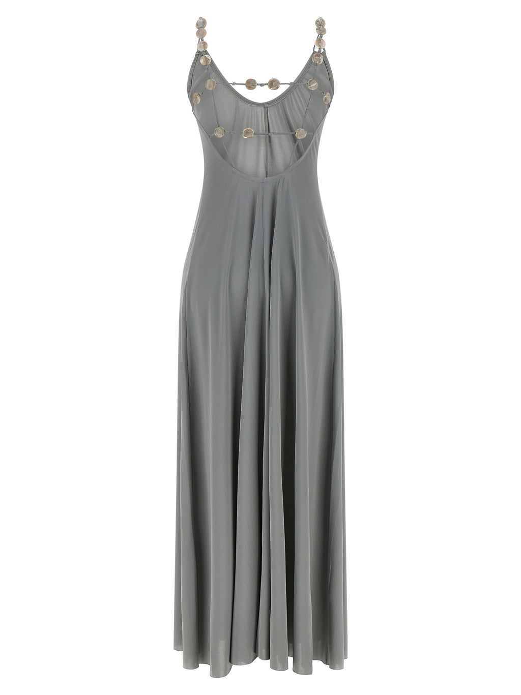 Silver Polyamide Long Dress