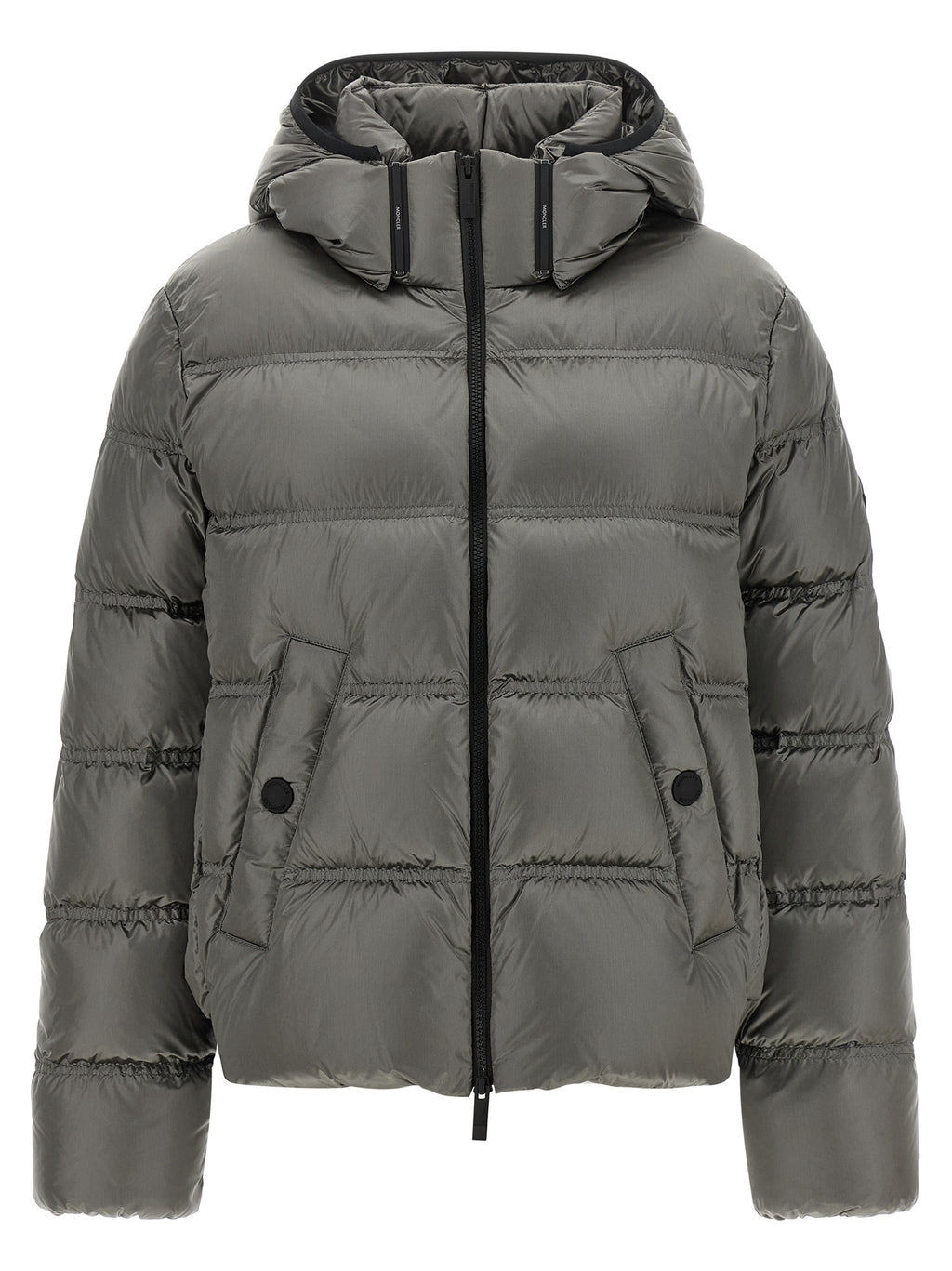 Gray Polyamide Full-Length Jacket