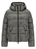 Gray Polyamide Full-Length Jacket