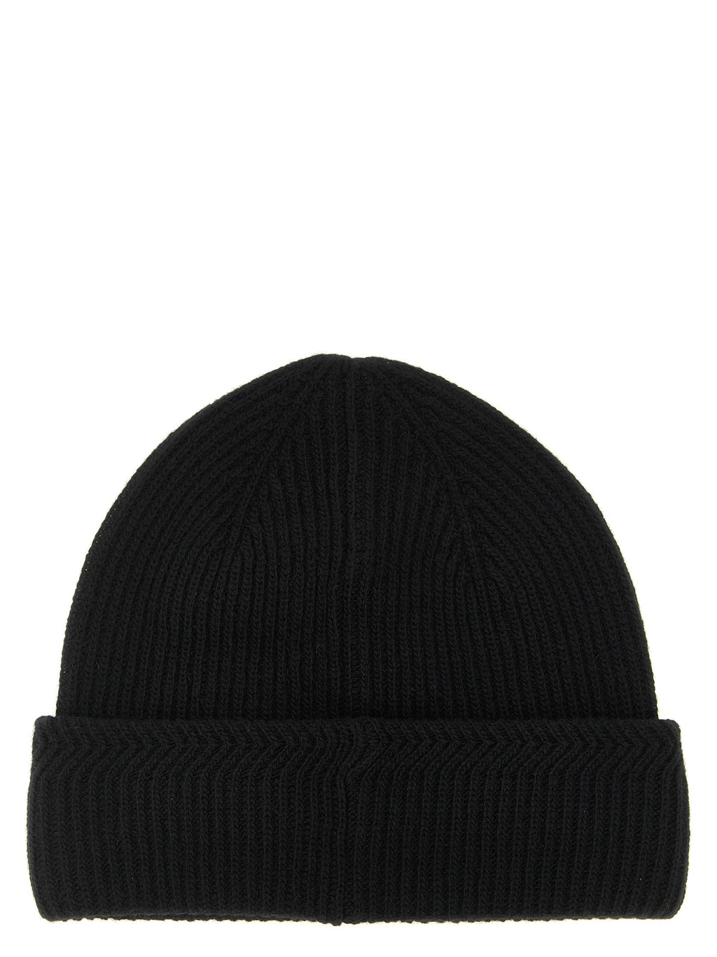 Black Virgin Wool Beanie