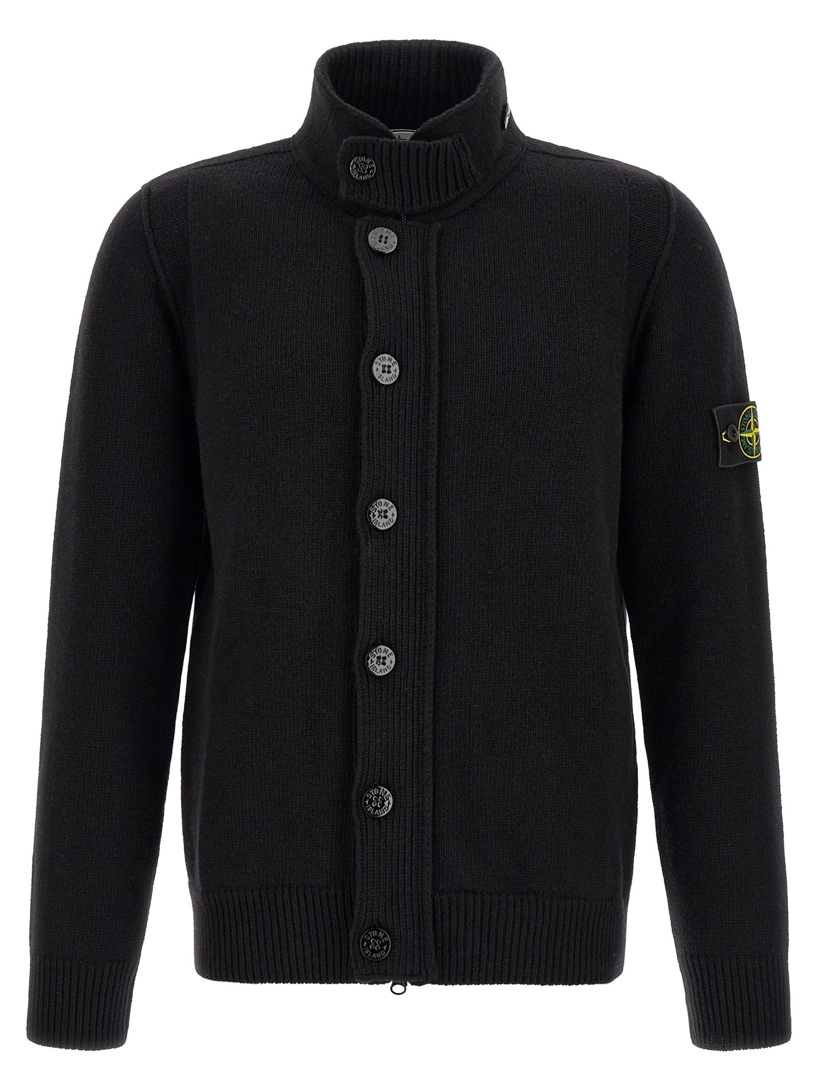 Black Virgin Wool Cardigan