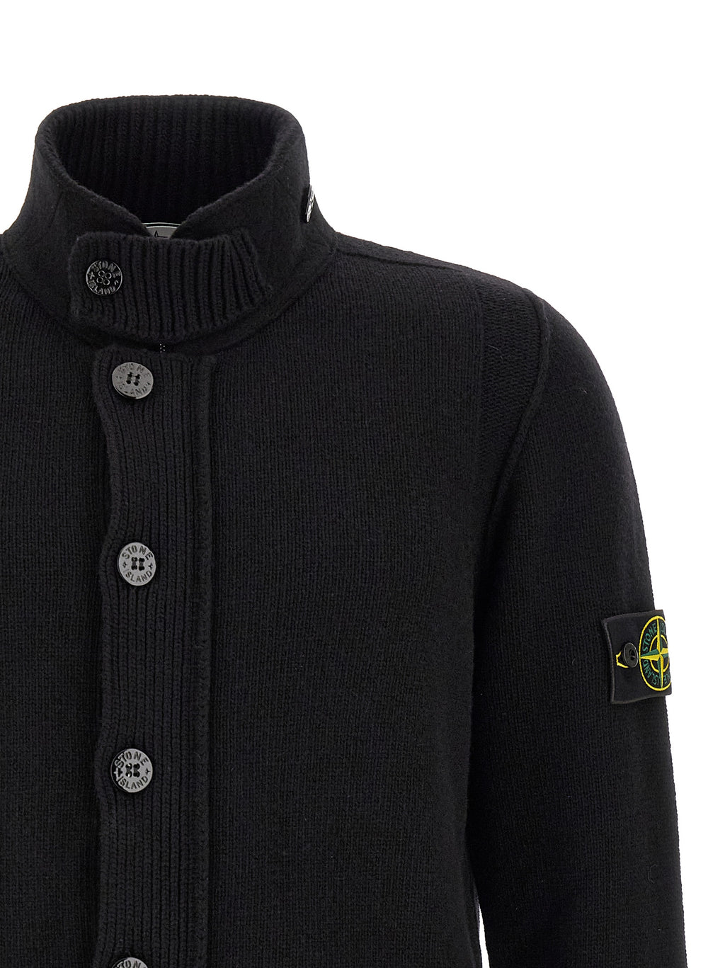 Black Virgin Wool Cardigan