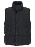 Blue Polyamide Sleeveless Jacket