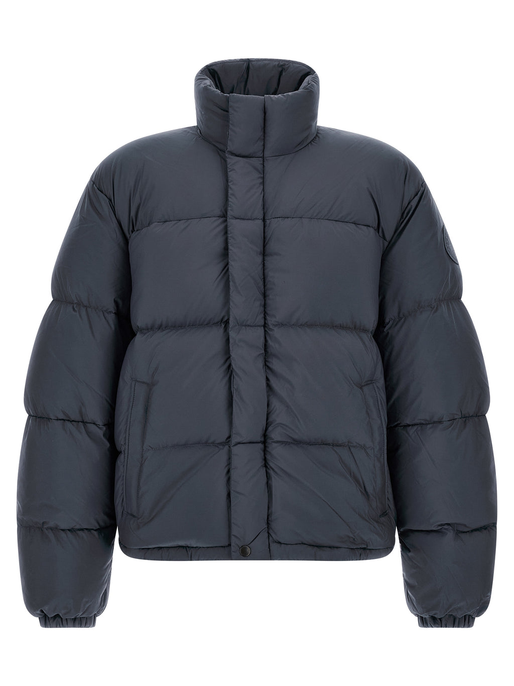Gray Polyamide Full-Length Jacket