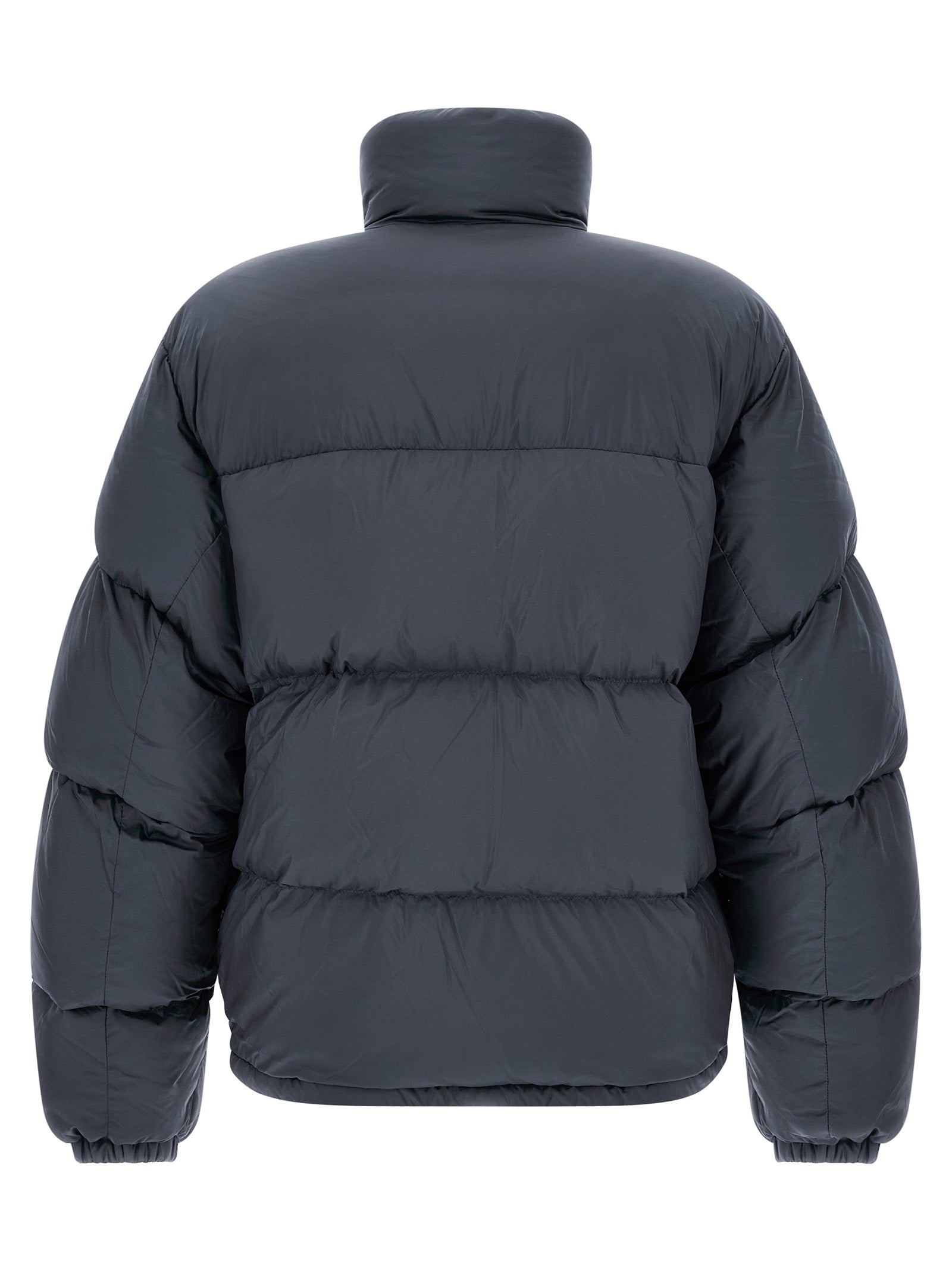 Gray Polyamide Full-Length Jacket