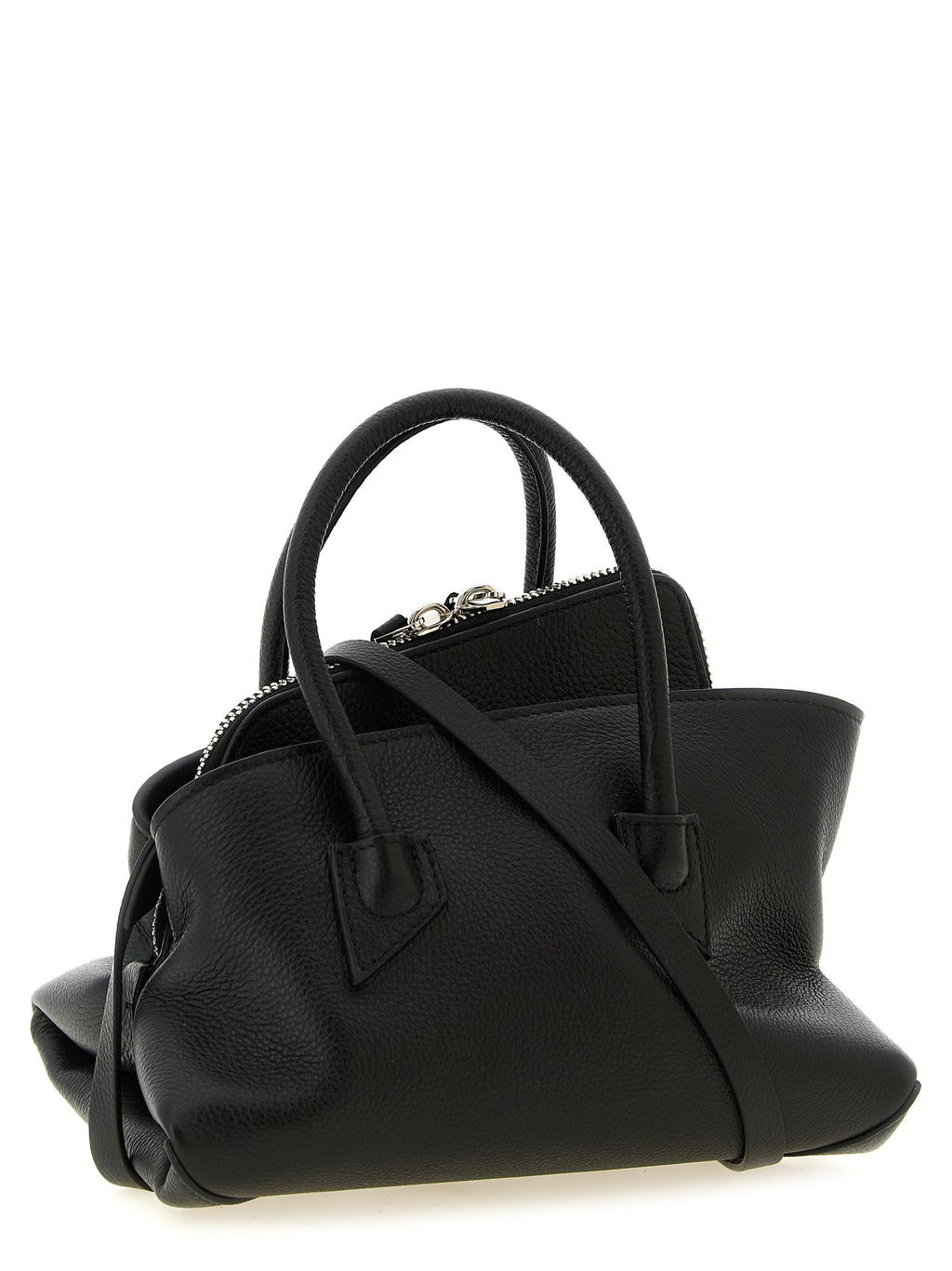 Black Bovine Leather Handbag